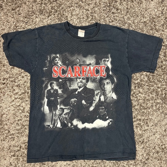 Scarface Fruit of the Loom Graphic Vintage Style Mens T-Shirt Size L - Picture 1 of 4